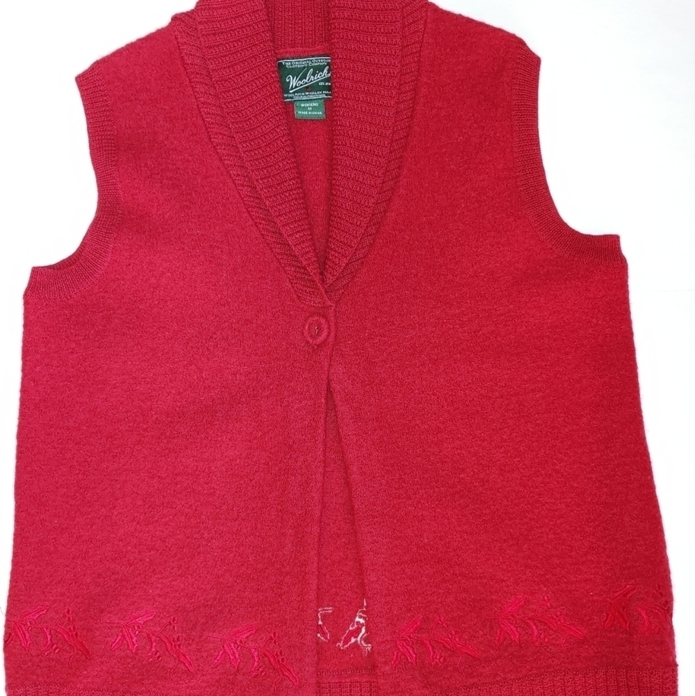 Vintage RARE Ruby Red Wool Vest